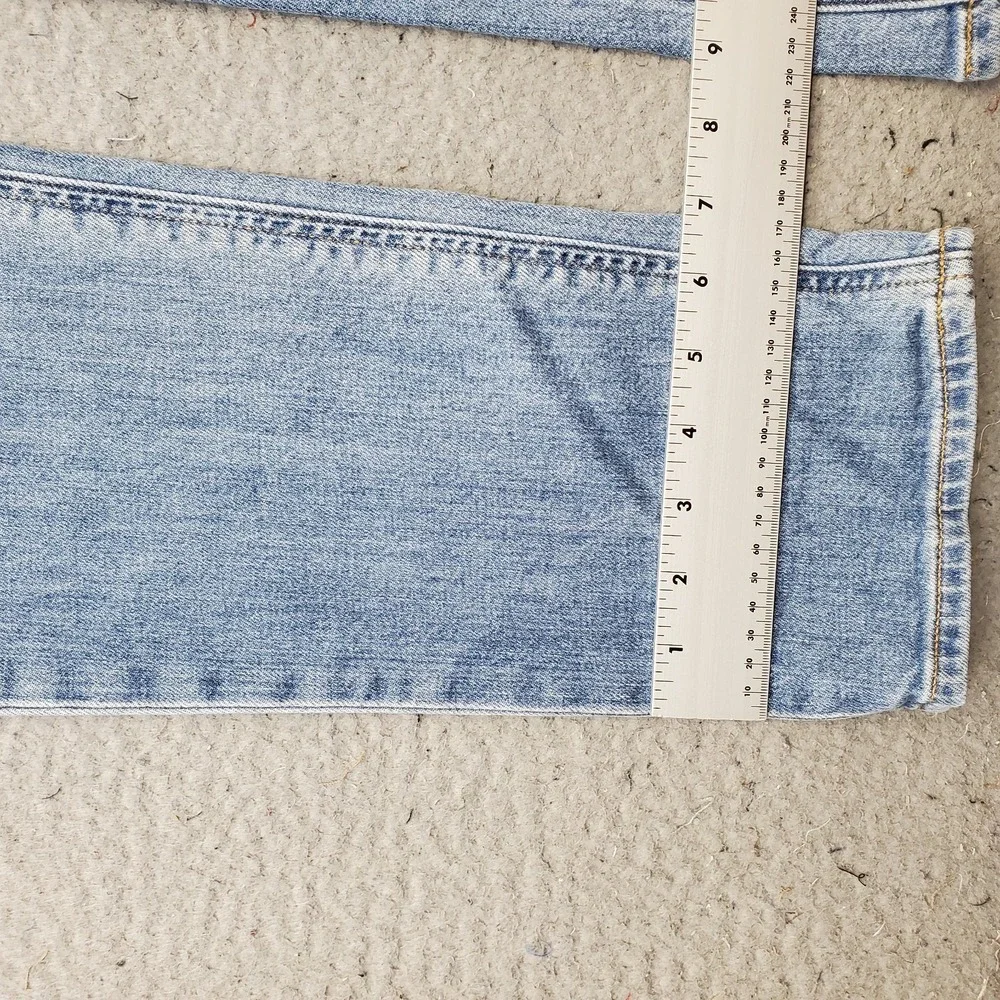 Banana Republic Jeans Mens 32x32 Blue Denim Stretch Slim Fit Whiskered Faded